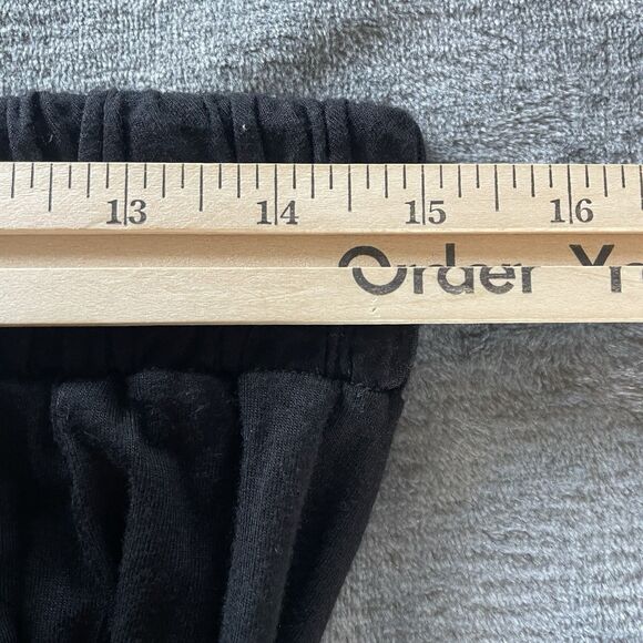 Free People Beach Pants Womens Large Black Ultra High Rise Flowy Wide Leg Crop - Picture 6 of 12